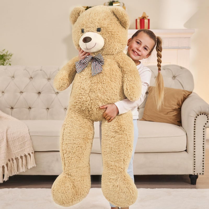 MaoGoLan Giant Teddy Bear 4 Feet,Adorable and Cuddly Big Bear Stuffed Animal 47", Classic Teddy Bear Plush Gift Decoration for Baby Shower,Party,Birthday,Valentines Day,Tan - Image 5