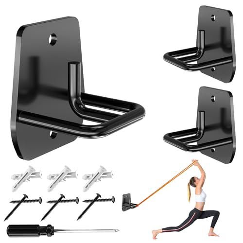 GAGUIUP Resistance Band Wall Anchor, Squats Workout Equipment, 3PCS Resistance Band Anchor Mount System, Arm Workout at Home Fitness Equipment, Home Gym Wall Anchor for Strength Training, Physical Therapy - Image 1