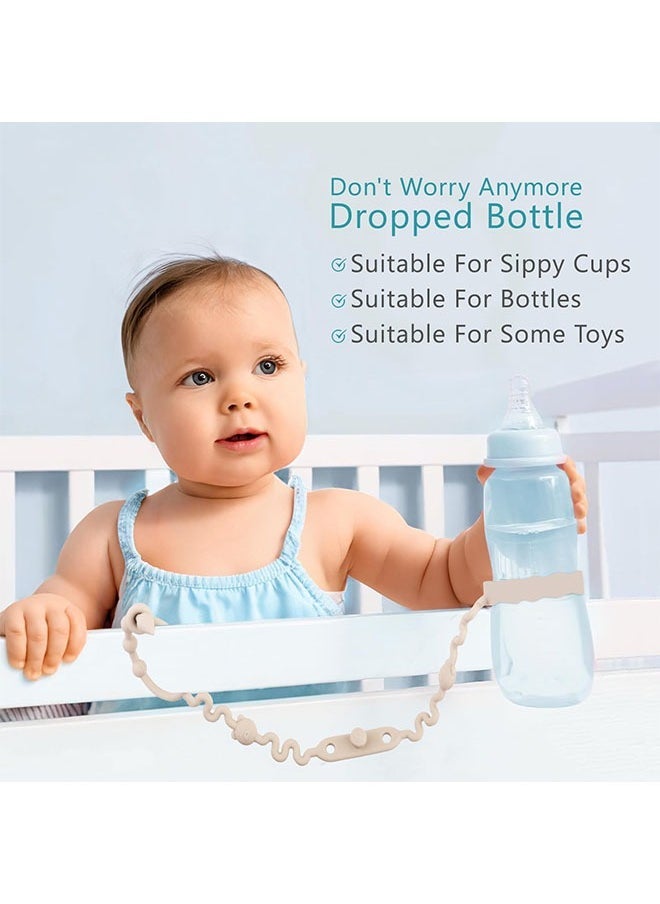 ZVEV 5-Piece Silicone Adjustable Stroller Straps for Baby, BPA Free Teether Toy and Sippy Cup Holder Straps for Strollers High Chair and Car Seat, Multicolor - Image 5