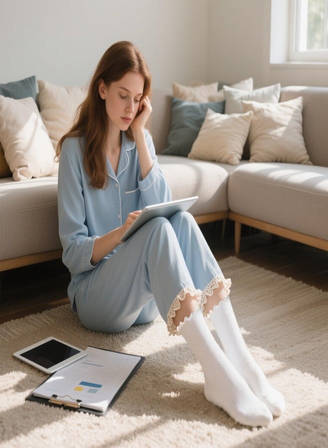 جوارب BISOUSOX مكشكشة للنساء، جوارب بيضاء مريحة للأحذية الطويلة، جوارب قصيرة مزينة بكشكشة لطيفة للنساء والفتيات، مقاس 5-7-9 - Image 5