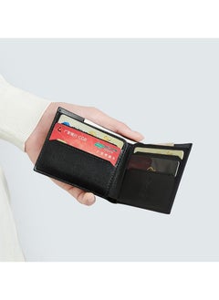RAHALA RA104 Genuine Leather Multiple Card Slots Casual Bifold Wallet - Black  - Image 2