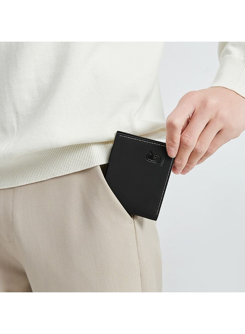 RA104 محفظة جلد مستوردة مناسبه لحمل الكروت والبطاقات ذات جودة عالية من رحالة - اسود