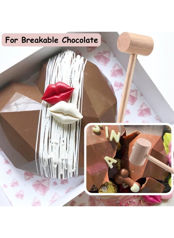 Reelyo Natural Beech Wood Mallet, 4pcs Multi-Purpose Wooden Hammer for Crab Lobster Seafood, Nuts Cracking, Breakable Chocolate Heart, Kids DIY Crafts, Montessori Toy, Party Game Prop, Kitchen Tool,  Chocolate Surprise Gifts, DIY Crafts & Home Kitchen Use for Home & Restaurant - Image 4
