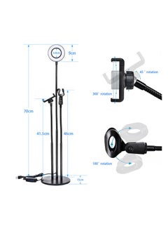Generic 3 in 1 Professional Live Stream Kit with Small USB Ring Light Mic Holder CellPhone Web Cam Holder Premium Stand For Makeup Video Shoots Live Video Calling And More  - Image 3