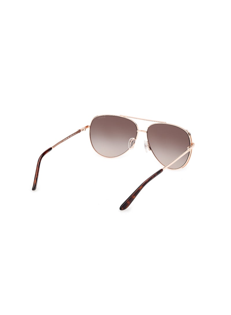 GUESS FULL RIM FEMALE PILOT GOLD METAL SUNGLASSES - Image 5