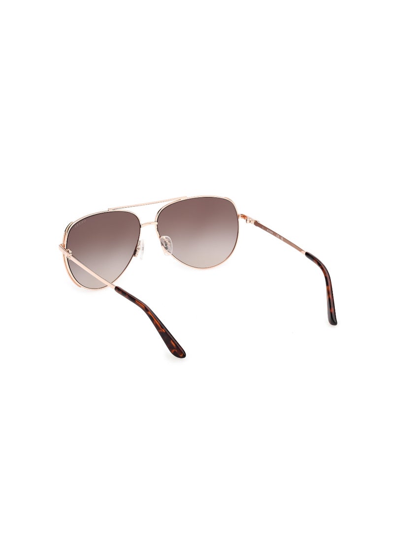 GUESS FULL RIM FEMALE PILOT GOLD METAL SUNGLASSES - Image 3
