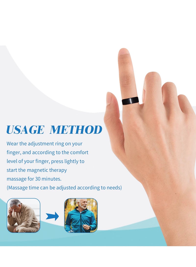 SOUTH MOON Blood Glucose Control Ring, 2 Pieces Blood Sugar Regulator Ring for Acupressure for Women Men Adjustable Blood Glucose Control Ring - Image 5