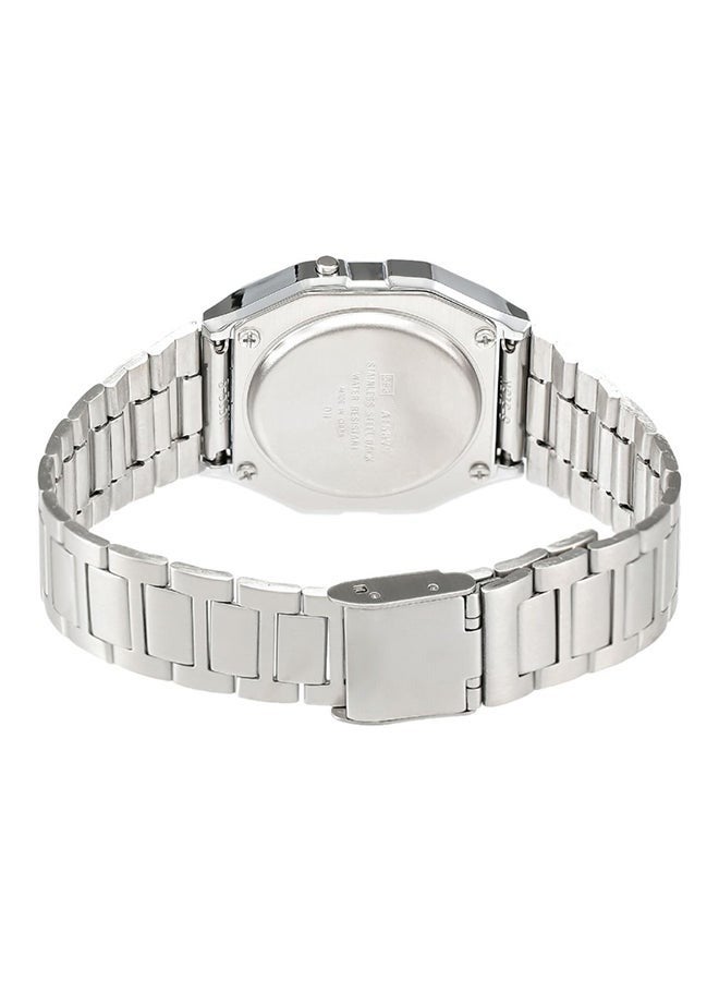 Water Resistant Digital Watch A158WA-1, Vintage Chronograph Alarm Quartz Watch With Stainless Steel Band 33mm - Image 2