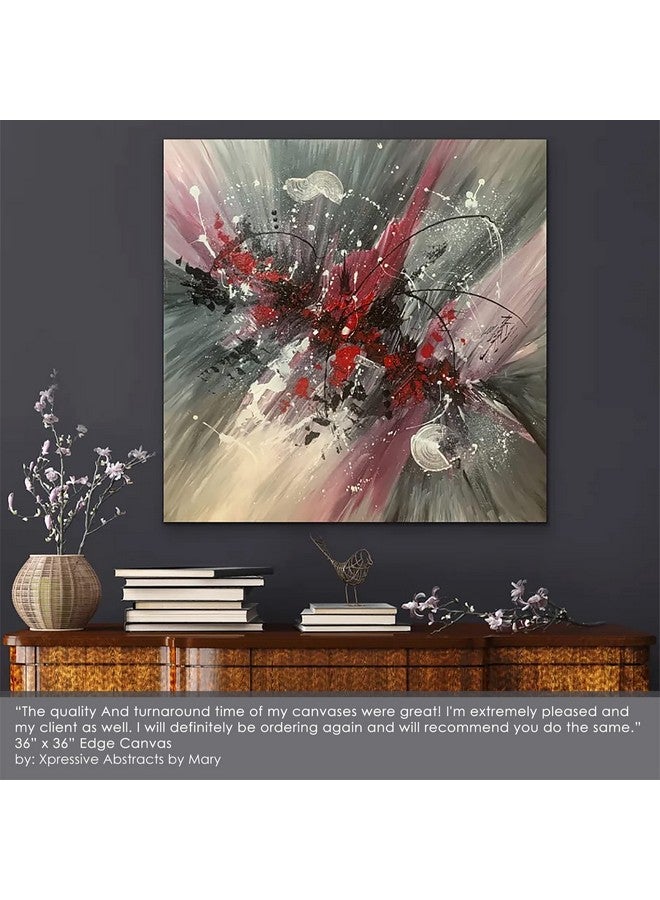 Creative Mark The Edge All Media Cotton Deluxe Stretched Canvas 12X12" 3 Pack Of 11/2'' Deep Triple Acrylic Primed Canvas For Painting - Image 5