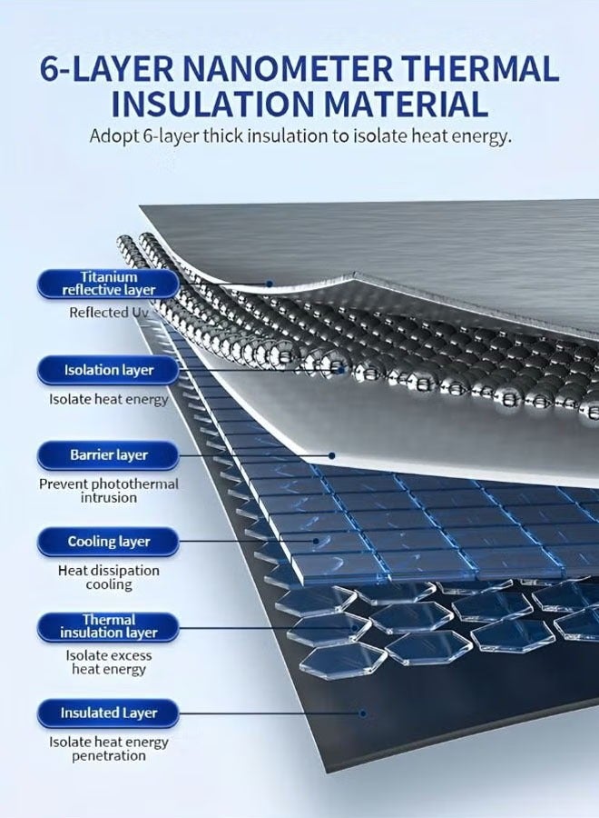 Car Windshield Sunshade Front Windshield Reflective Sunshade Retractable Windshield Sun Shade  Sun Heat Protection  Block Uv Rays Keep Vehicle Cooler (Silvery) - Image 5