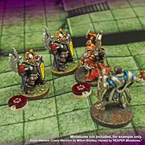 LITKO Mini Wound Dials Health Tracker Life Counter Tabletop Games Collectible Card Games Living Card Games Role Playing Games LCG RPG Ivory Translucent Red - Image 5
