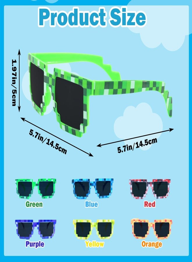 Timisea Pixel Sunglasses 36 Pairs Colorful Glasses,Pixel Theme Party Favors,Pixel Glasses for Adults,Birthday Party Supplies - Image 2
