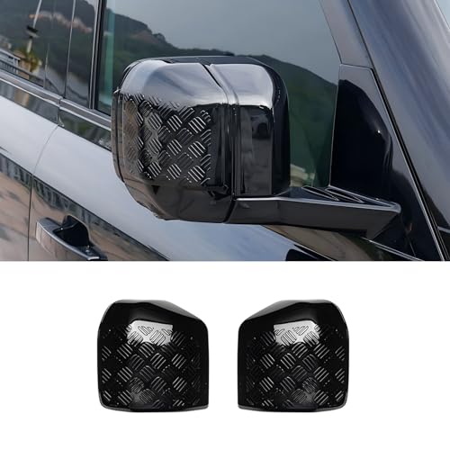 GafeSkui Rearview Mirror ABS Black Body Anti-Scratch Protection Cover Trim Kit Compatible with 2020-2025 Land Rover Defender 90 110 130 Decoration Armor Sticker Trim Exterior Accessories - Image 1
