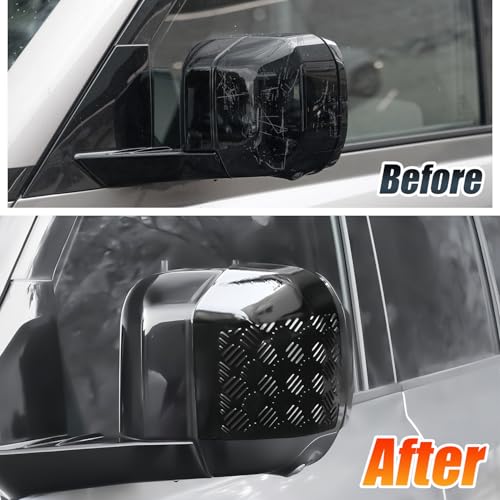 GafeSkui Rearview Mirror ABS Black Body Anti-Scratch Protection Cover Trim Kit Compatible with 2020-2025 Land Rover Defender 90 110 130 Decoration Armor Sticker Trim Exterior Accessories - Image 2