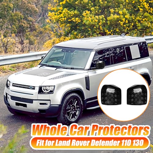GafeSkui Rearview Mirror ABS Black Body Anti-Scratch Protection Cover Trim Kit Compatible with 2020-2025 Land Rover Defender 90 110 130 Decoration Armor Sticker Trim Exterior Accessories - Image 5