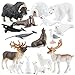 THINKBAY 16PCS Mini Arctic Animals Figurines Toys Winter Polar Animals Toys for Kids Include Polar Bear Caribou Orca Wolf Figurines Cake Toppers Birthday Gifts for Preschool Kids - Image 2