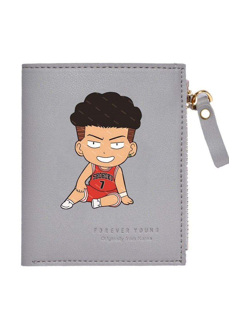 KUYING Slam Dunk, Student Card Bag, Leather Wallet 