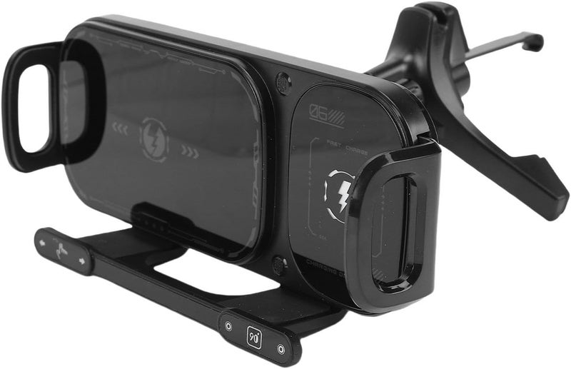 Asixxsix Wireless Charging Car Mount, 15W Fast Charging Auto Rotating Phone Holder, Rotating Mount with One Click 90 Degree Rotation for Foldable Phone Smartphone Tablet - Image 3