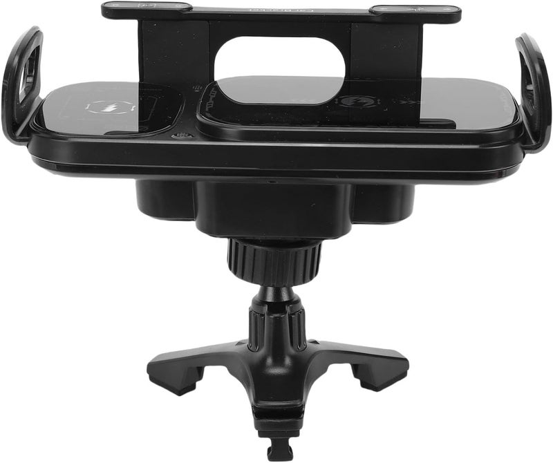 Asixxsix Wireless Charging Car Mount, 15W Fast Charging Auto Rotating Phone Holder, Rotating Mount with One Click 90 Degree Rotation for Foldable Phone Smartphone Tablet - Image 4
