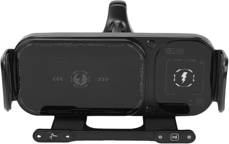 Asixxsix Wireless Charging Car Mount, 15W Fast Charging Auto Rotating Phone Holder, Rotating Mount with One Click 90 Degree Rotation for Foldable Phone Smartphone Tablet - Image 1