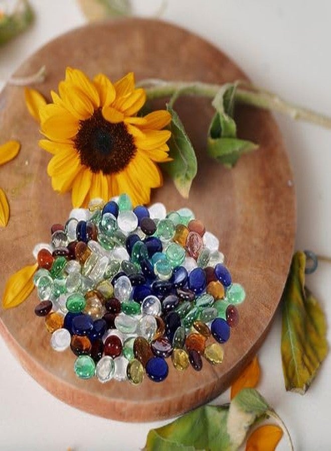 STONE HUB Flat Round Marbles Aquarium Pebbles | Aquarium Decorations | Multicolour Shiny Pebble Marble for Vase Fillers Outdoor/Indoor | Garden Decoration (50 Pieces) - Image 3