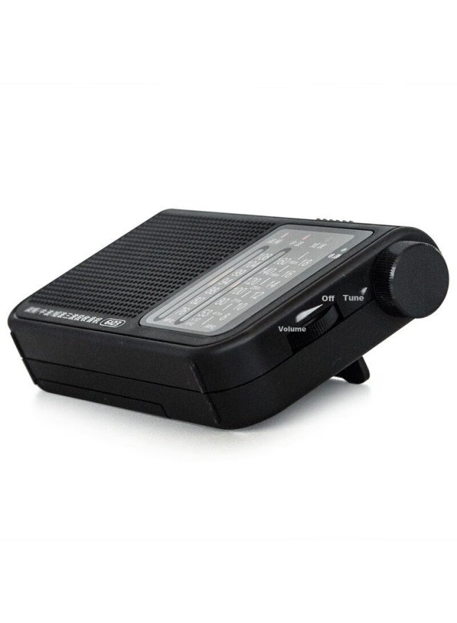 Panda Portable Mini Pocket Radio For Elderly, All-band Semiconductor Dial Car Radio Backup (black) - Image 2