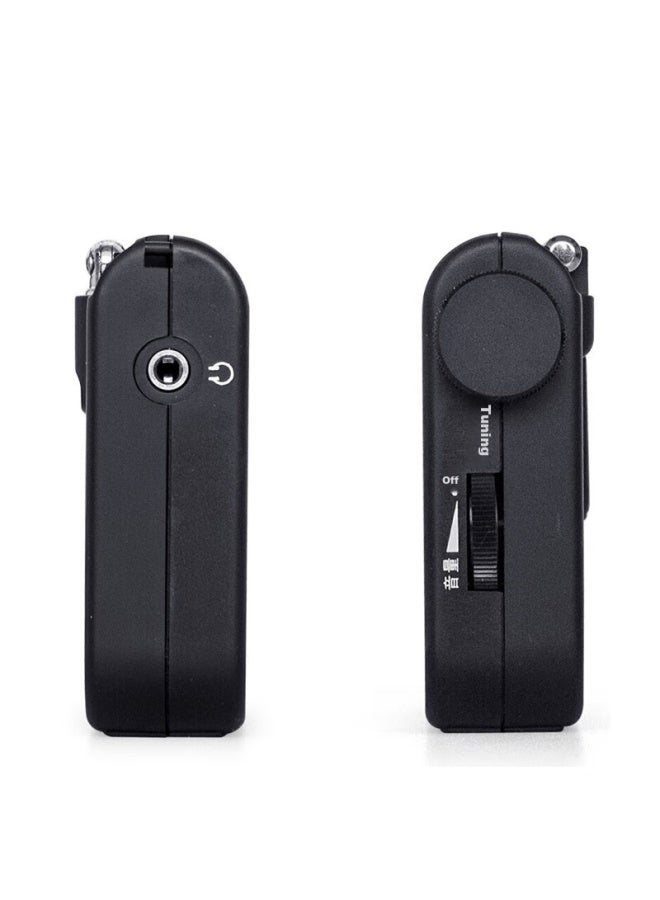 Panda Portable Mini Pocket Radio For Elderly, All-band Semiconductor Dial Car Radio Backup (black) - Image 3