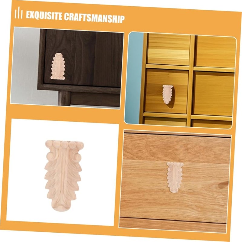 زخارف زاوية منحوتة من الخشب غير المكتمل، كوابيل، ديكور منزلي، تطبيق قطعتين - Image 4