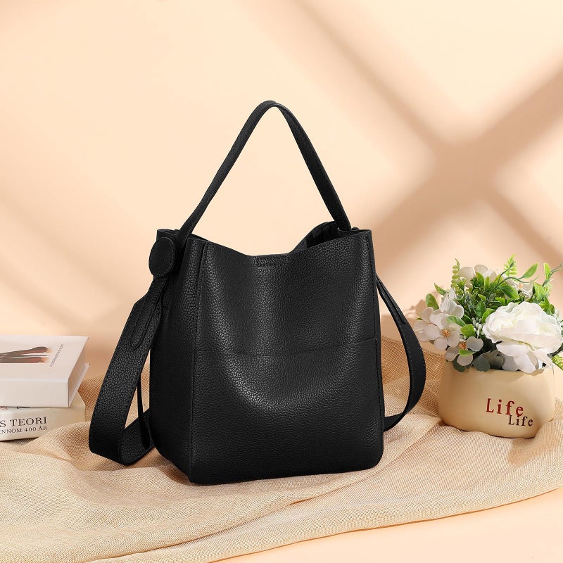 SENDEFN Leather Hobo Bag for Women Crossbody Purse with Shoulder Strap Crossbody Bag Shoulder Top Handle Handbags for Work Shopping - Image 3