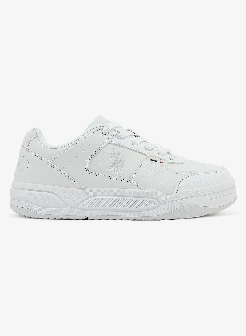 U.S. Polo Assn. Women's  White Low-Top Sneakers - Style that Moves, Comfort Shoes that Lasts