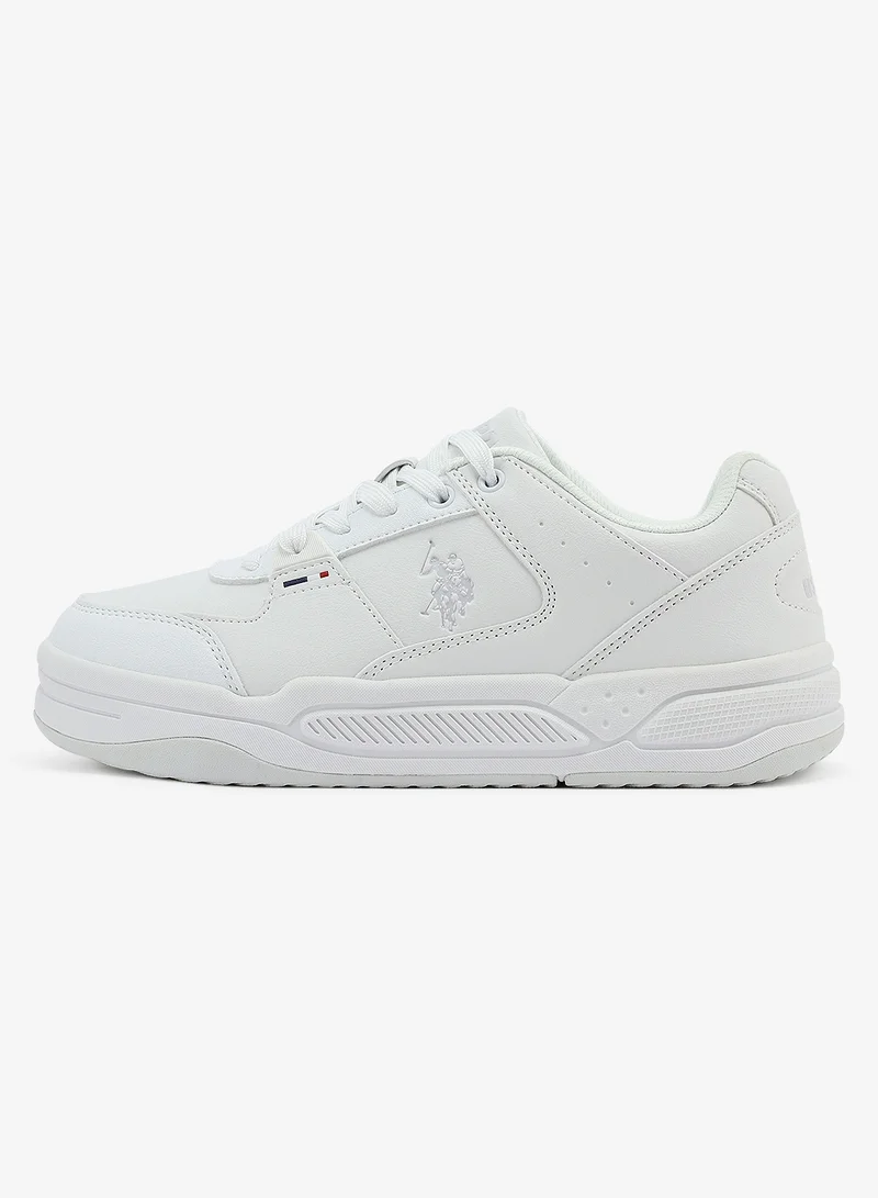 U.S. Polo Assn. Women's  White Low-Top Sneakers - Style that Moves, Comfort Shoes that Lasts