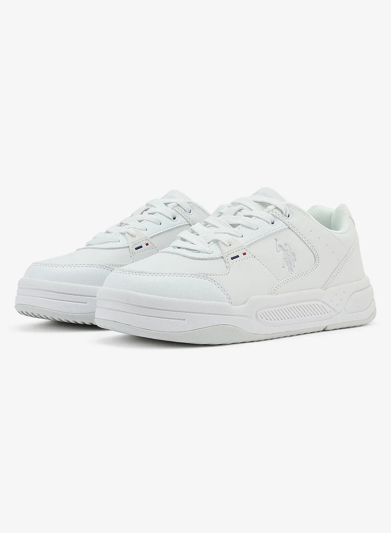 U.S. Polo Assn. white Women's  White Low-Top Sneakers - Style that Moves, Comfort Shoes that Lasts for Women | Best Price UAE
