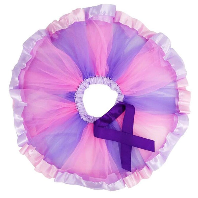 BGFKS LayeredTulle Rainbow Tutu Skirt for Newborn Baby Girls 1st Birthday Photography Outfit Sets. - Image 3