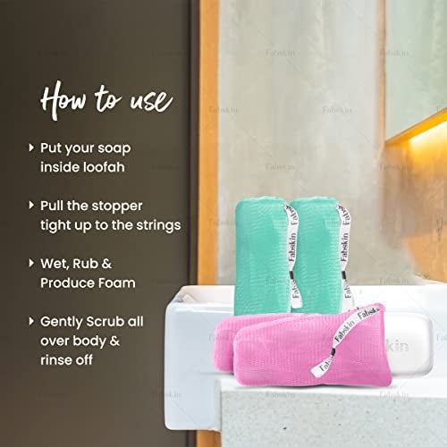 FABSKIN Luxury Bathing Round Loofah for Men and Women (Soap Loofah) - Image 5