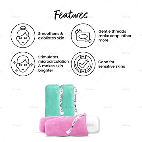 FABSKIN Luxury Bathing Round Loofah for Men and Women (Soap Loofah) - Image 4