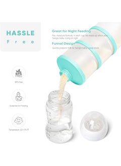 Termichy Termichy Stackable Formula Dispenser Portable Milk Powder Container, 2 Pack, Mint  - Image 5