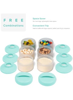 Termichy Termichy Stackable Formula Dispenser Portable Milk Powder Container, 2 Pack, Mint  - Image 3