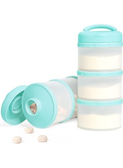 Termichy Termichy Stackable Formula Dispenser Portable Milk Powder Container, 2 Pack, Mint  - Image 1