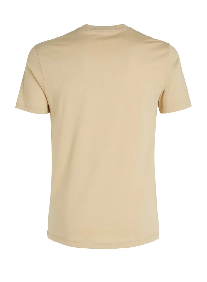 Calvin Klein Jeans Men's Slim Monogram T-Shirt - Cotton jersey, Beige