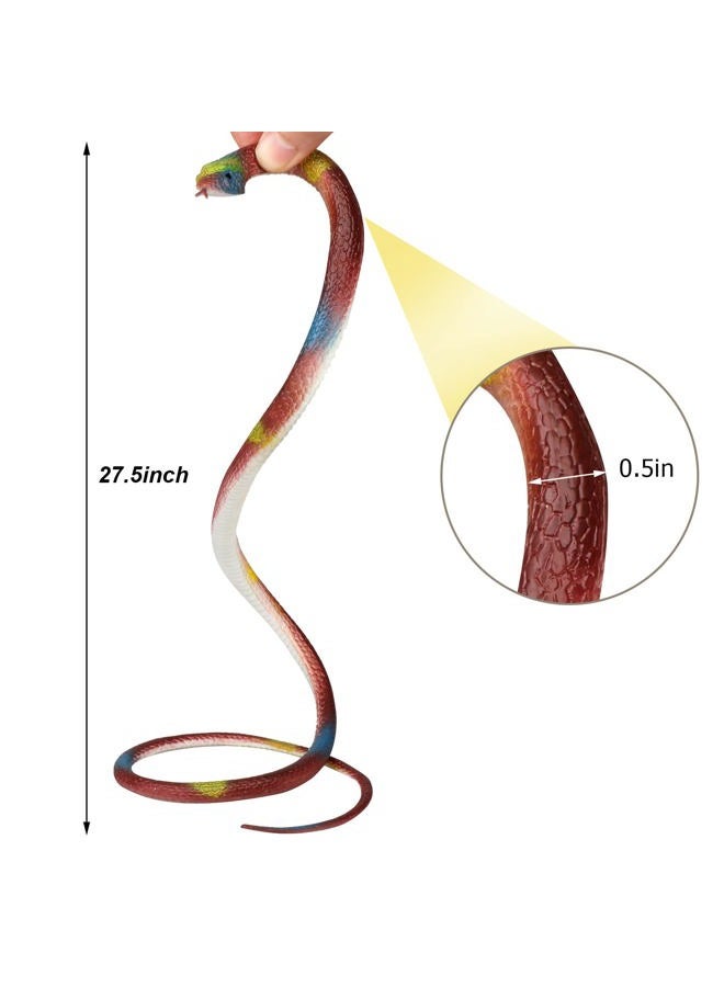 Xsltkby Rubber Snakes to Keep Birds Away - 4 PCS Realistic Fake Rubber Snake for Garden Props to Scare Birds, Squirrels and Mice - Image 5