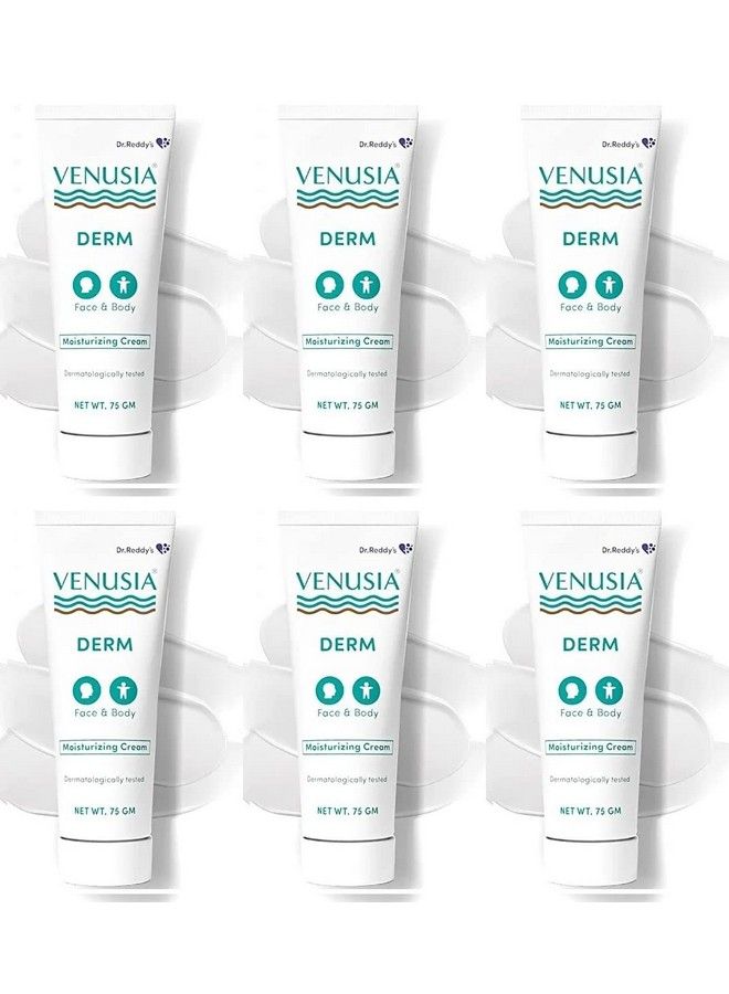 VENUSIA Dr. Reddy'S Venusia Derm Moisturizing Lotion For Face & Body Repairs & Nourishes Dry Skin Relieves Minor Itching & Irritation Moisturization & Hydration That Lasts Up To 10 Hours 75 G X Pack Of 6 - Image 1