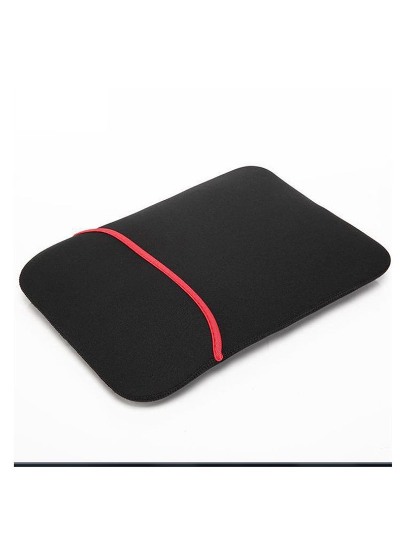 Reversible Laptop Sleeve Pouch – 14 Inch Protective Neoprene Carry Case for Notebook, MacBook, HP, Dell, Lenovo – Black & Red - Image 3