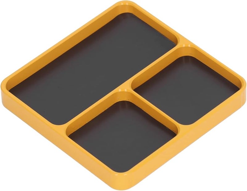 صينية مغناطيسية من سبائك الألومنيوم مقاومة للانزلاق والحرارة سهلة التنظيف لصيانة المركبات DIY مقاس 13.8 × 11 × 2 سم - Image 3