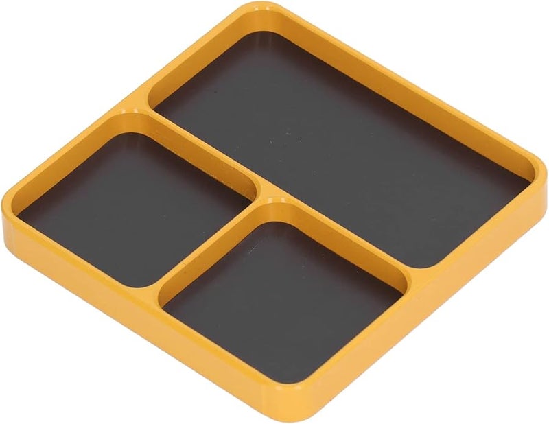 صينية مغناطيسية من سبائك الألومنيوم مقاومة للانزلاق والحرارة سهلة التنظيف لصيانة المركبات DIY مقاس 13.8 × 11 × 2 سم - Image 5