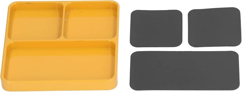 صينية مغناطيسية من سبائك الألومنيوم مقاومة للانزلاق والحرارة سهلة التنظيف لصيانة المركبات DIY مقاس 13.8 × 11 × 2 سم - Image 2