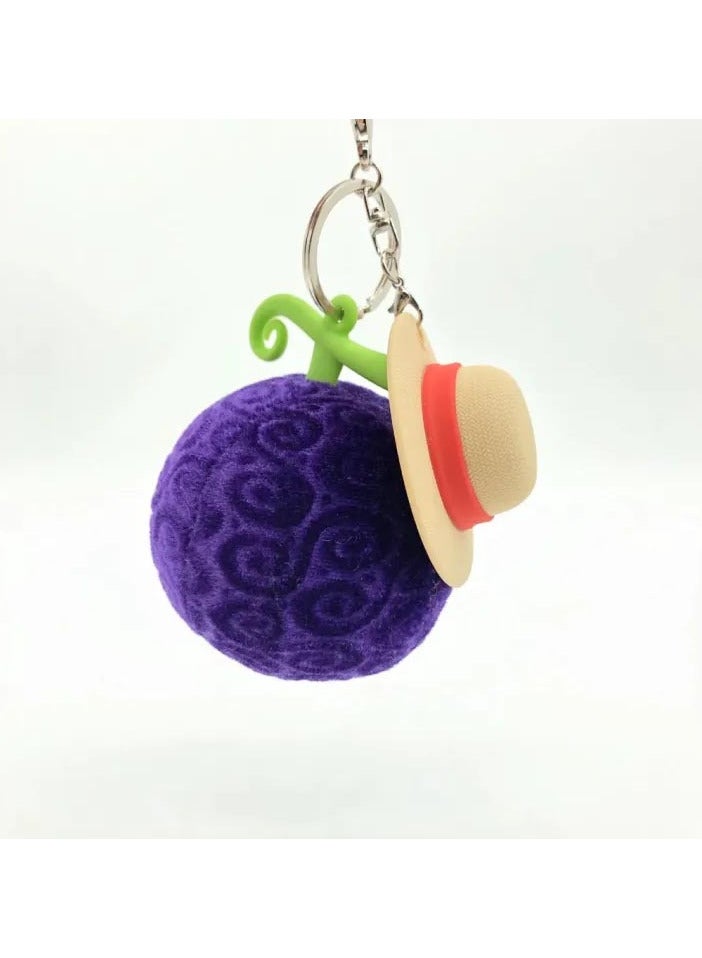 أنيمي قطعة واحدة فاكهة الشيطان مع سلسلة مفاتيح قبعة لوفي - Image 3