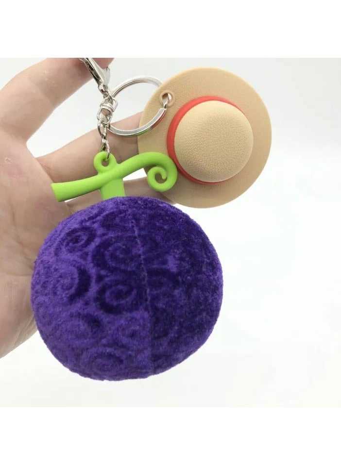 أنيمي قطعة واحدة فاكهة الشيطان مع سلسلة مفاتيح قبعة لوفي - Image 5