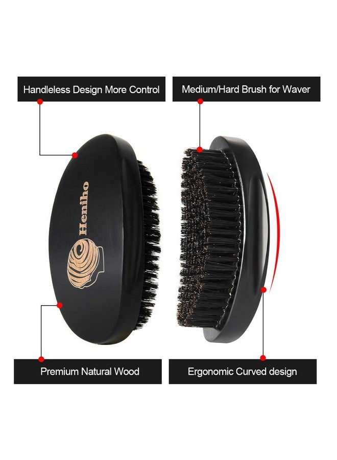 Heniho 3Pcs Silky Durag With Wave Brush For Men 360 Curved Medium/Hard Hair Brush Kitsc - Image 2