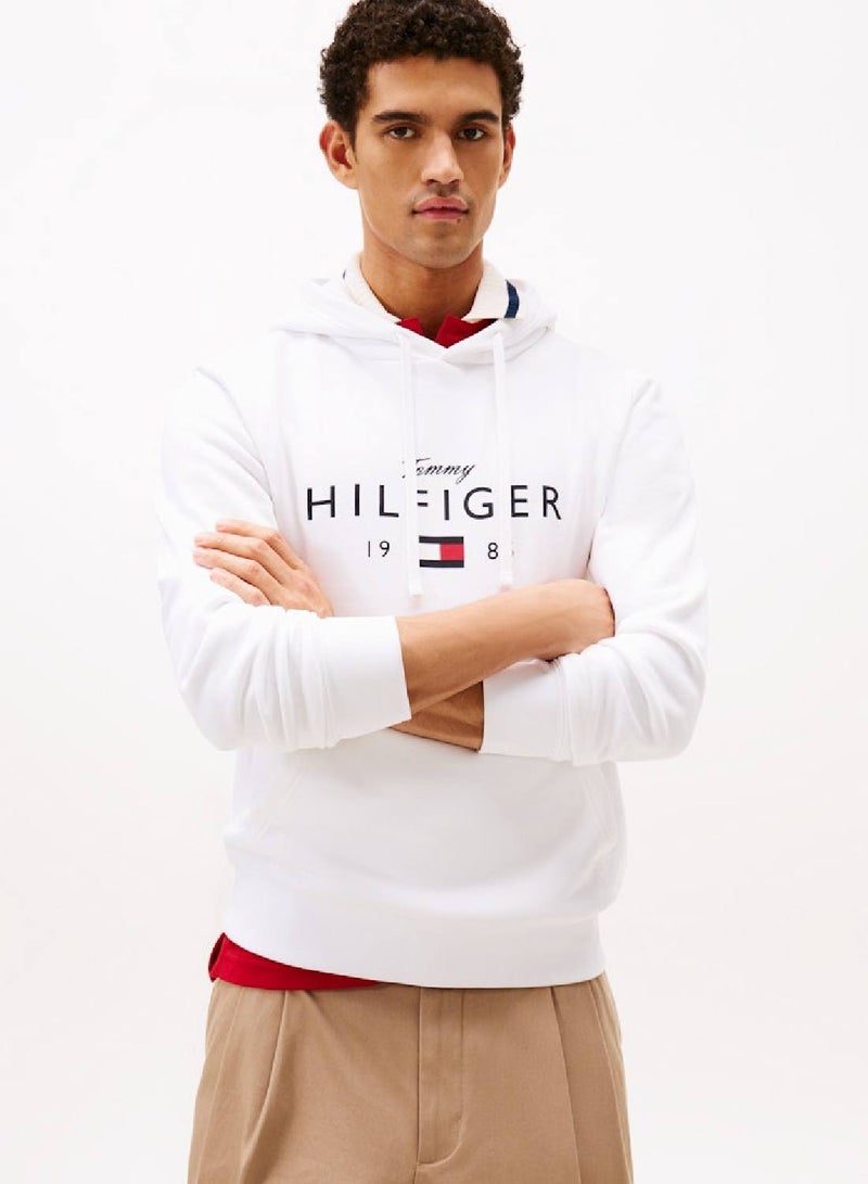 TOMMY HILFIGER Logo Graphic Flex Fleece Hoody - Image 1