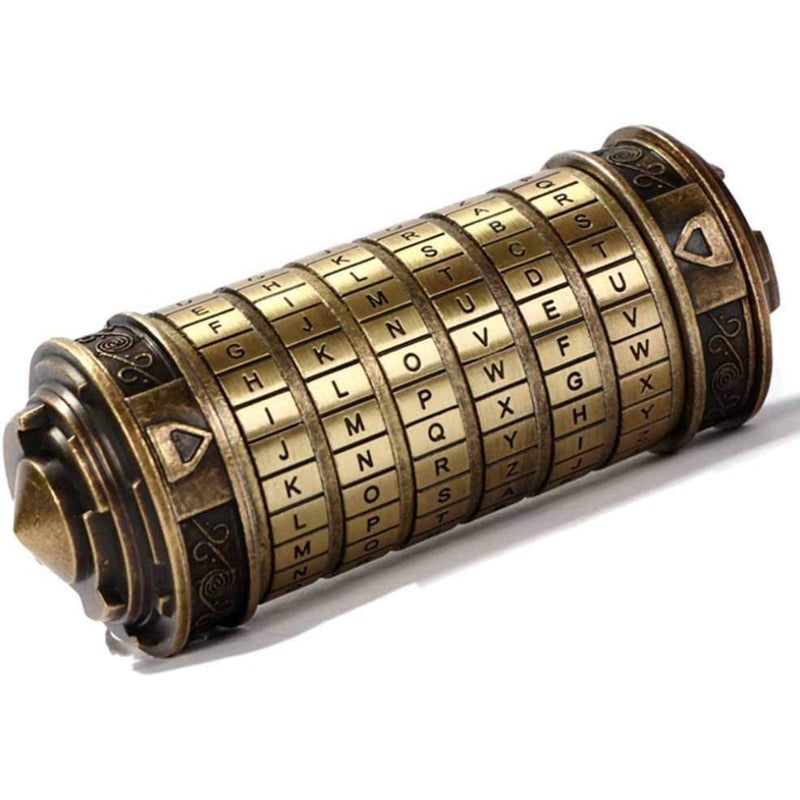 صناديق ألغاز Cryptex Da Vinci Code Mini Cryptex Lock مع مقصورات مخفية هدايا عيد ميلاد رومانسية لعيد الحب لهدايا عيد الميلاد لصديقتها للرجال - Image 1